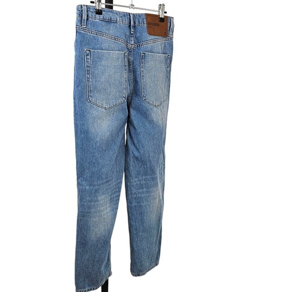 One Teaspoon  Women's Smiths High Rise Pleated Baggy Jeans - Picture 3 of 10
